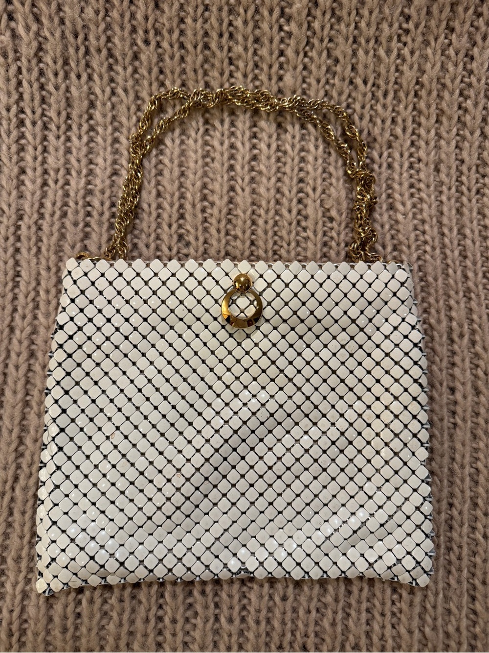 Whiting and Davis Mesh Chain-Handle Evening Bag